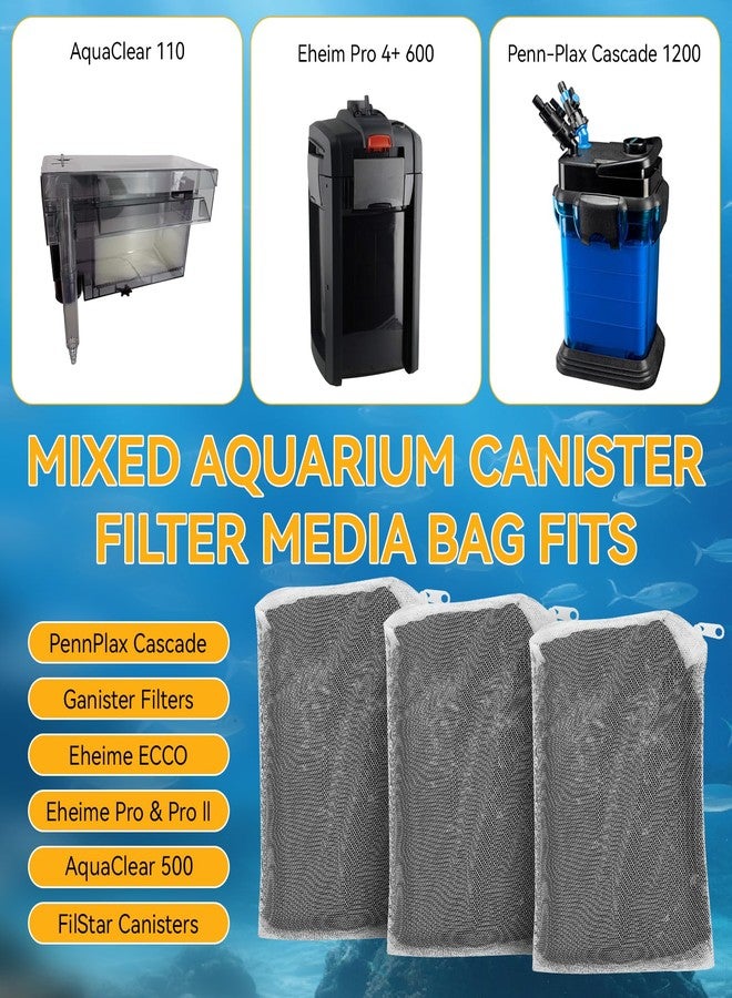Giokyi 3 Pack 8 Oz Pro-C Mixed Aquarium Canister Filter Media Bag (Activated Carbon + Zeolite) for Penn-Plax Cascade Filter Parts, Also fits Eheim ECCO, Eheim Pro/Pro II, AquaClear 500 and FilStar Canisters - Image 3